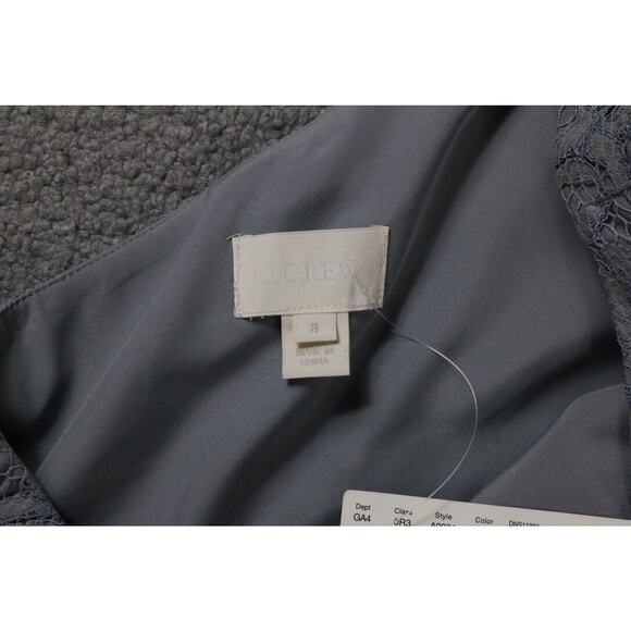 New J.crew Dress Womens 8 Gray Alexa Dress in Leavers Lace One Shoulder A9024 - Picture 5 of 10